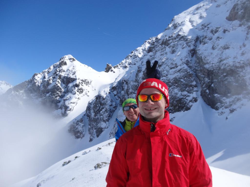 Yannick et Peter au col, Petite Lance de Domène à l'arrière-plan