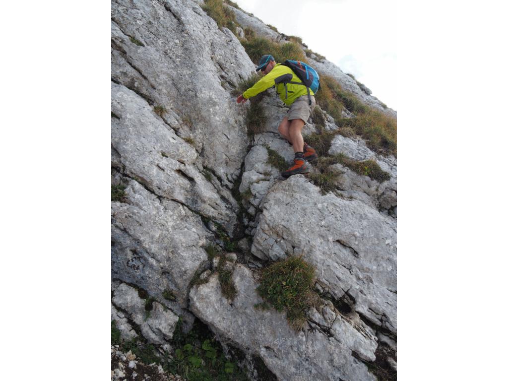 Pas d'escalade dans la traversée au Pas de l'Œille