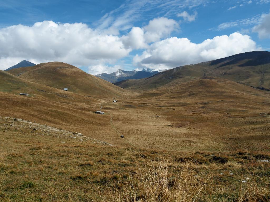 Vallée du Rif Tort, vue vers les Aiguilles d'Arves