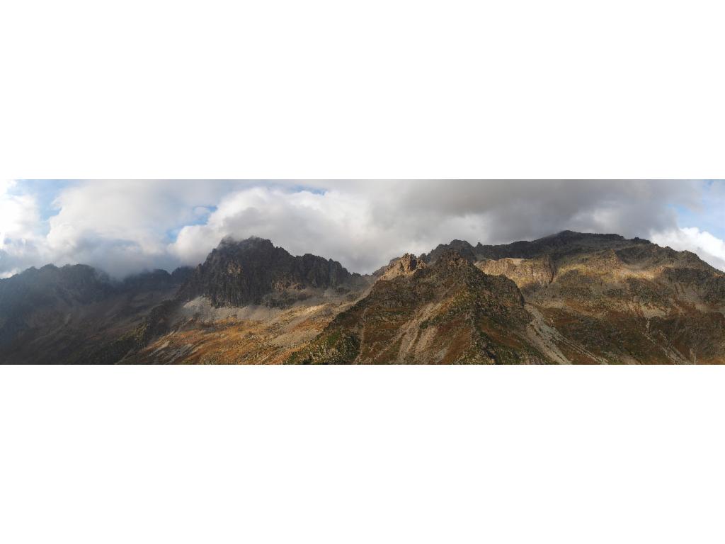 Panorama depuis les Clochettes vers la Cime d'Orgières et le Pic Turbat