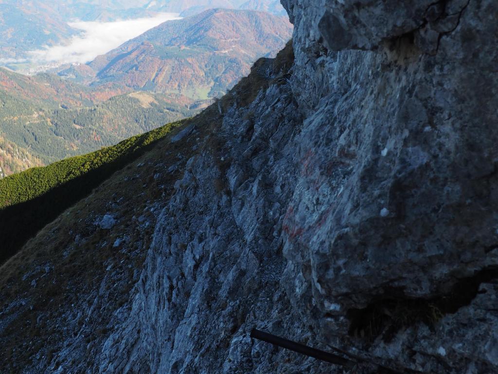 Blick zurück in die Querung zum Einstieg