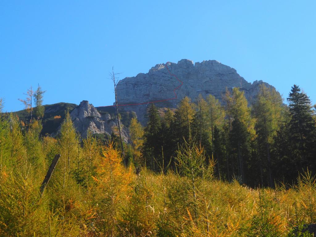 Blick zurück zur Westwand