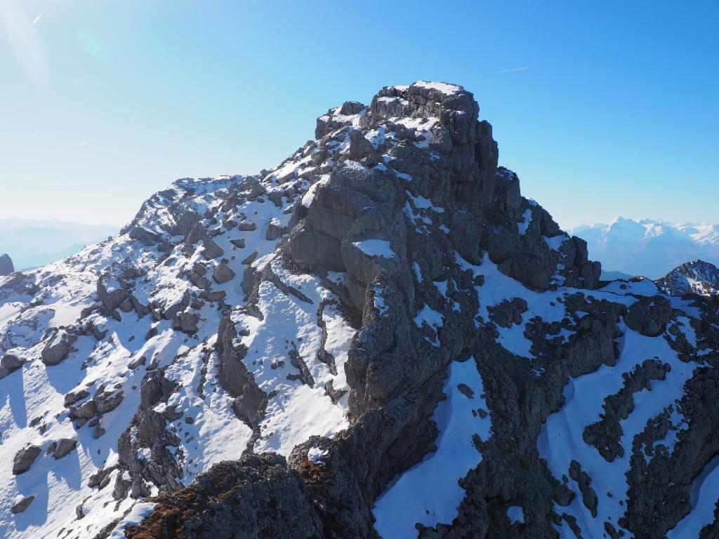 Aufstieg zur Stufenpyramide auf dem Weg von der Weißbachlscharte zum Ahlhorn