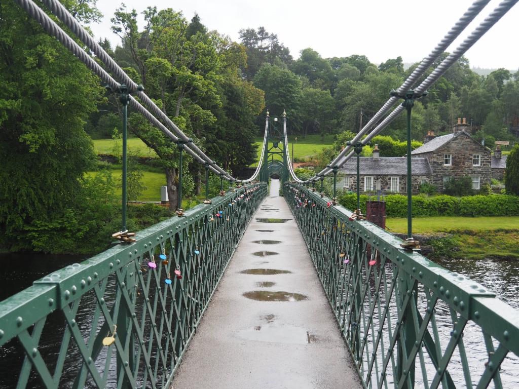 Crossing Tummel river at Pitlochry