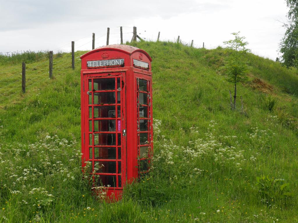Telephone booth in the nowhere