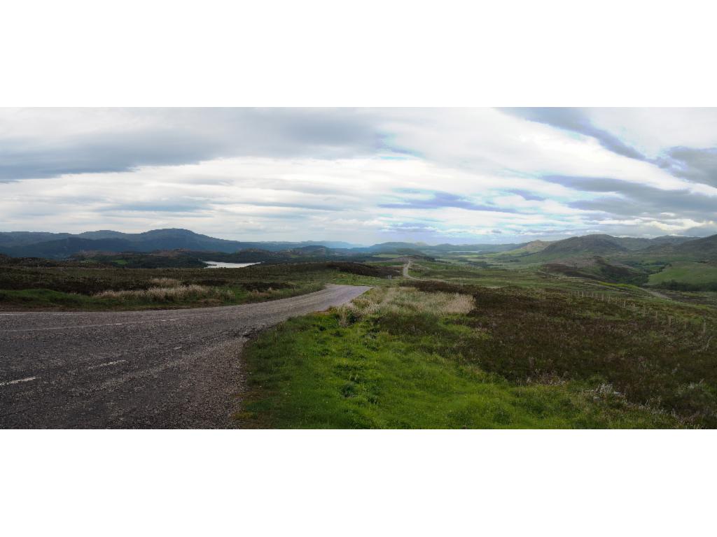 View from Gleann Nan Eun pass towards the east