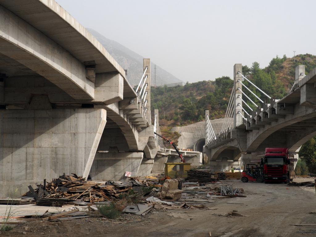 Motorway bridge under construction