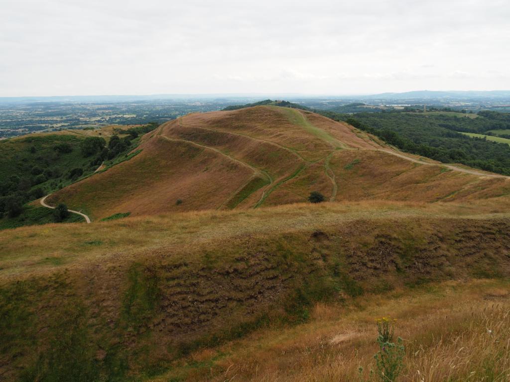Walls and ditches on Herefordshire Beacon