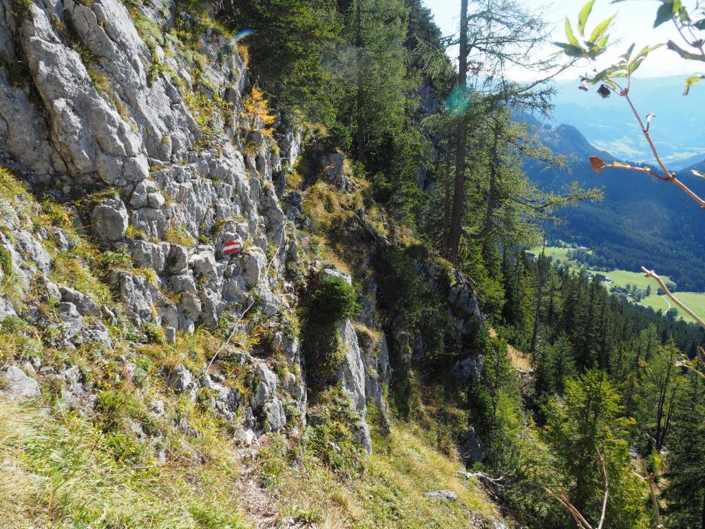 Querung vor dem Aufstieg zum Grat