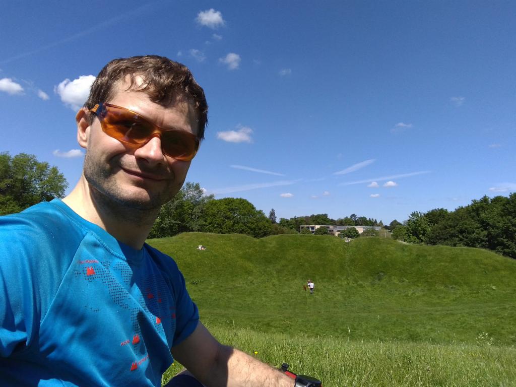 At the remains of the Romain amphitheatre of Cirencester/Corinium