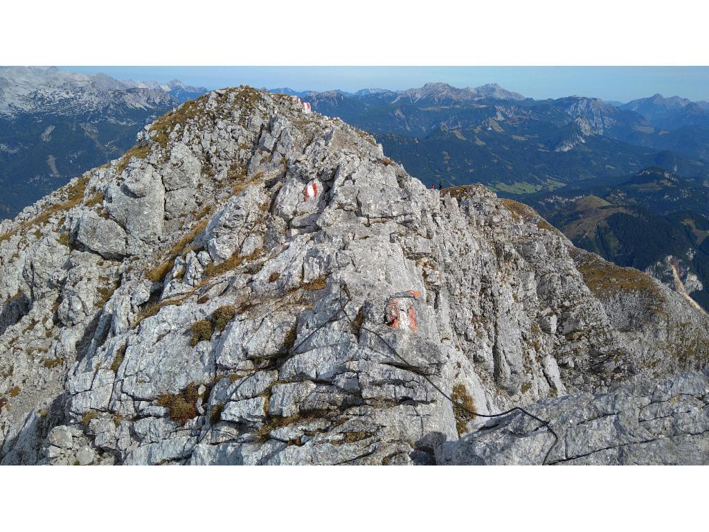 Kletterstellen am Grat in Richtung Multereck