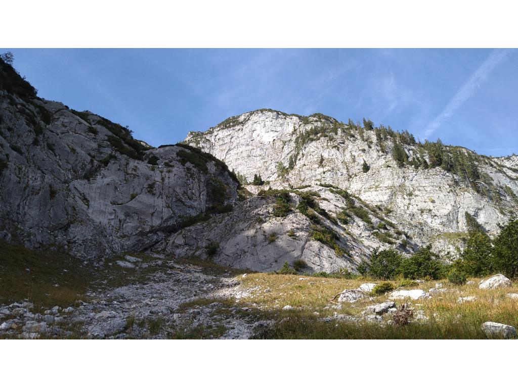 Felsbarriere von der Au in die Schneegrube