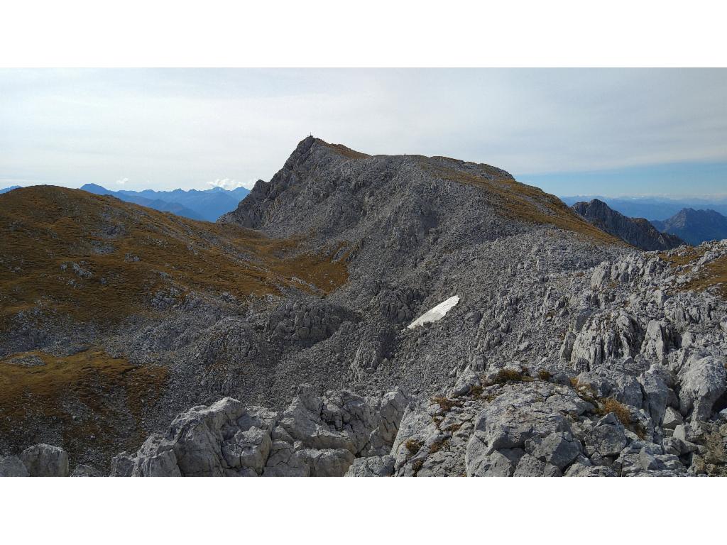 Grimminghochfläche: Blick zurück zum Gipfel