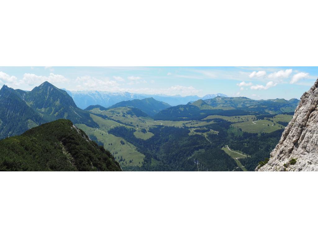 Postalm-Panorama vom Einstieg in die Rinne