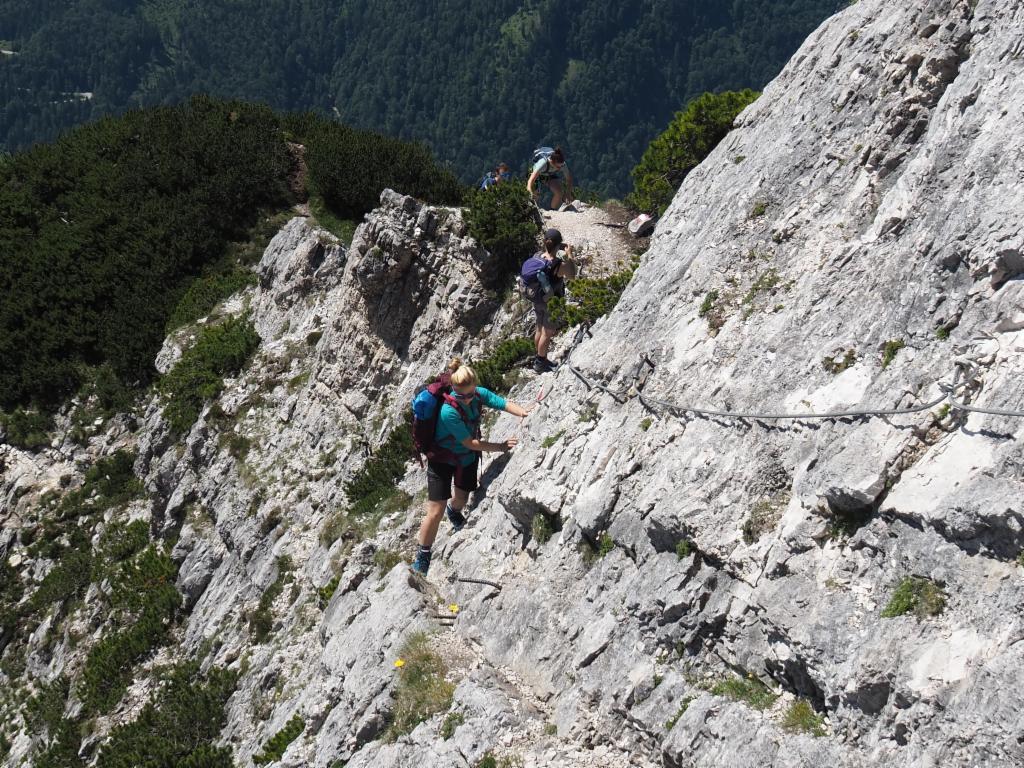 Querung nach dem Ausstieg aus der Rinne