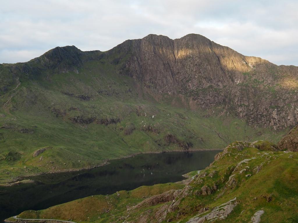 View from Bwich y Moch across Llyn Llydaw to Y Llywedd