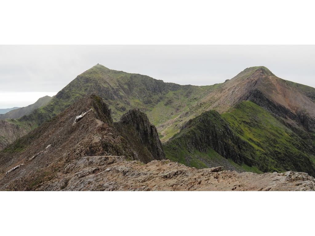 View from Crib Goch to Yr Wyddfa / Mount Snowdon and Crib y Ddysgi / Garnedd Ugain