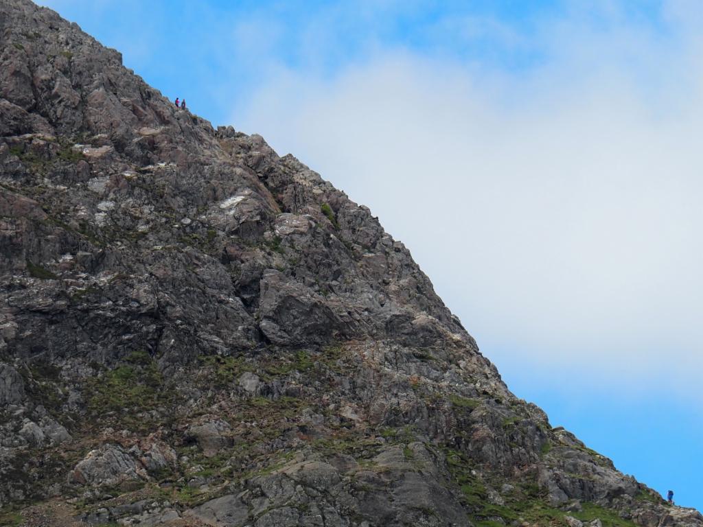 Most difficult section of the climb to the summit of Crib Goch