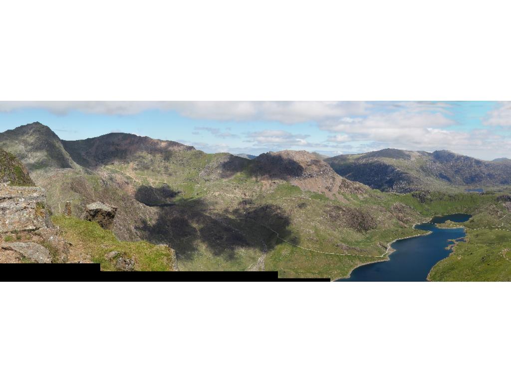 Panorama from Y Lliwedd towards the northwest