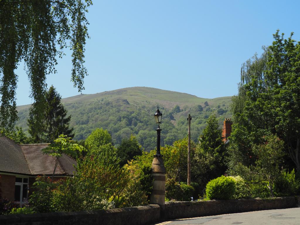 View back to the summit from Great Malvern
