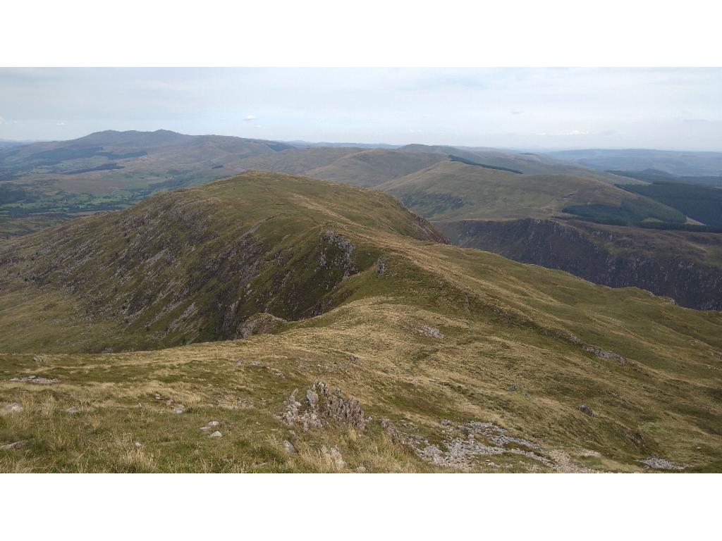 View from Mynydd Moel back to Gau Graig