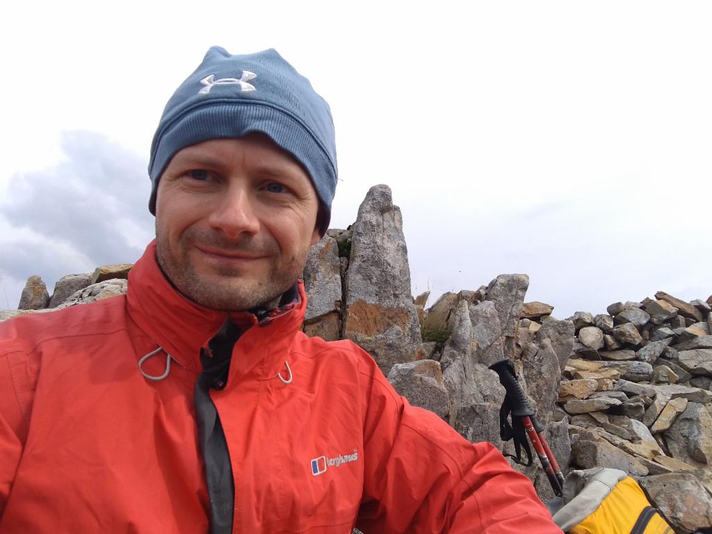 On the summit of Mynydd Moel