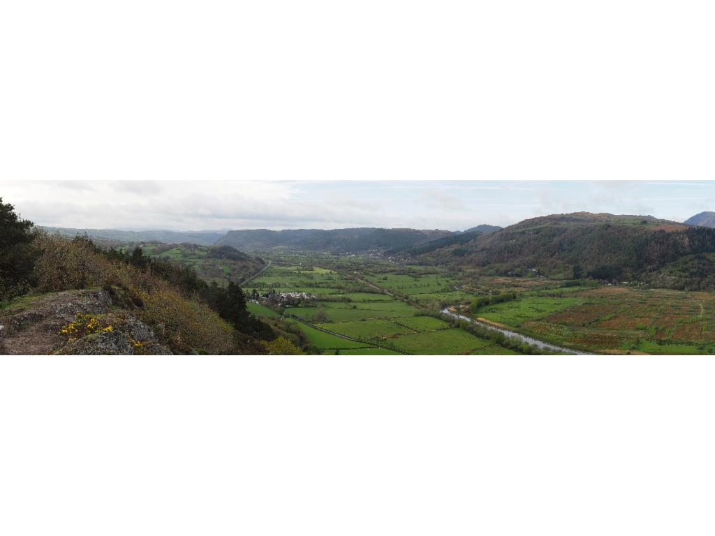 Panorama of Conwy valley towards the south