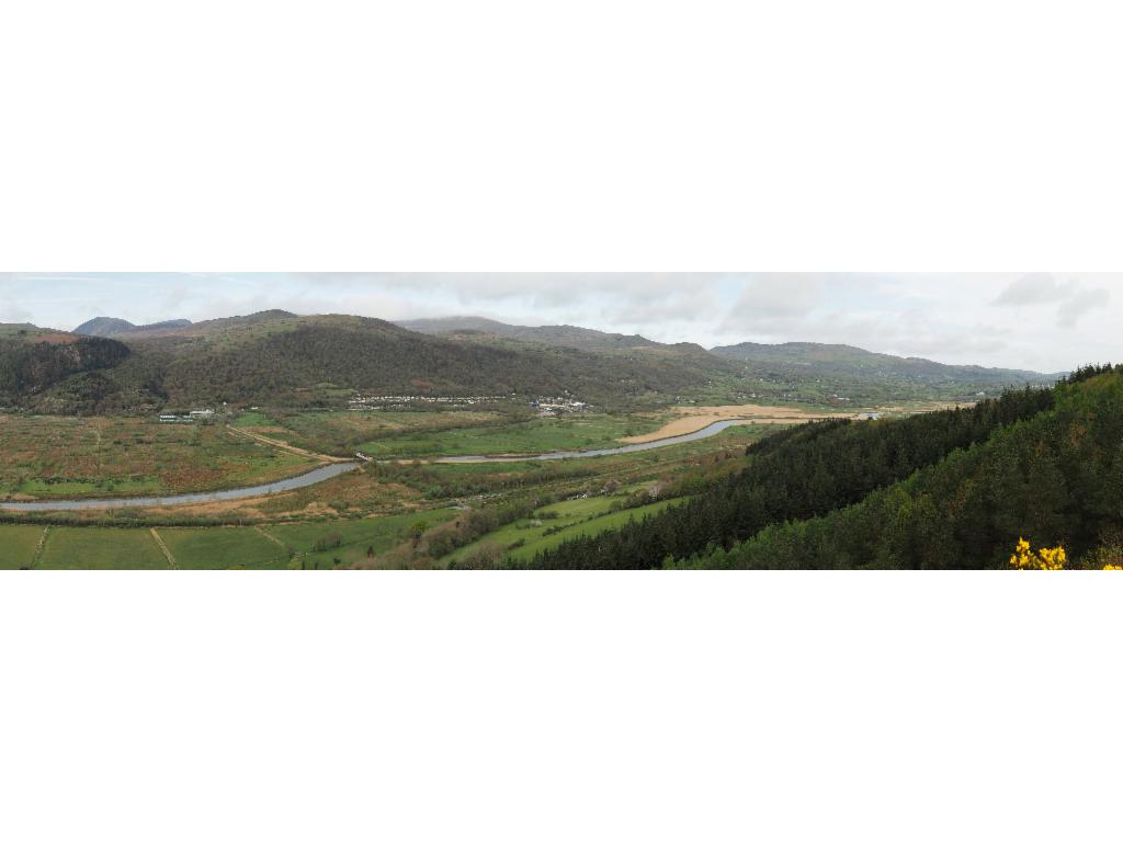 Panorama of Conwy valley towards the northwest