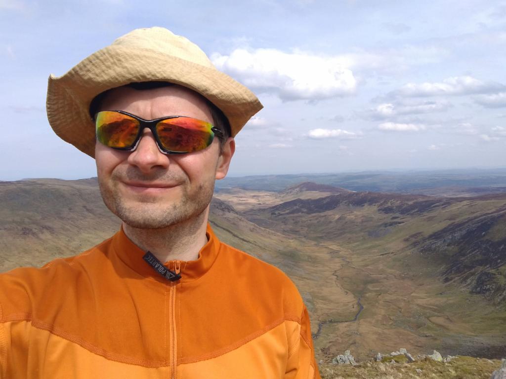 On the summit of Pen Yr Helgi Du