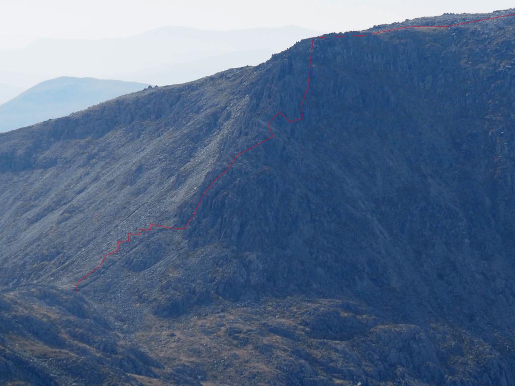 Yesterday's path along Bristly Ridge