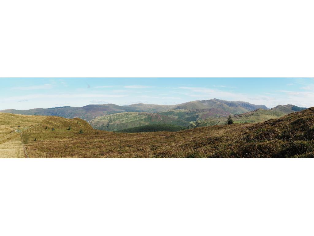 Panorama from pass towards Cadair Idris