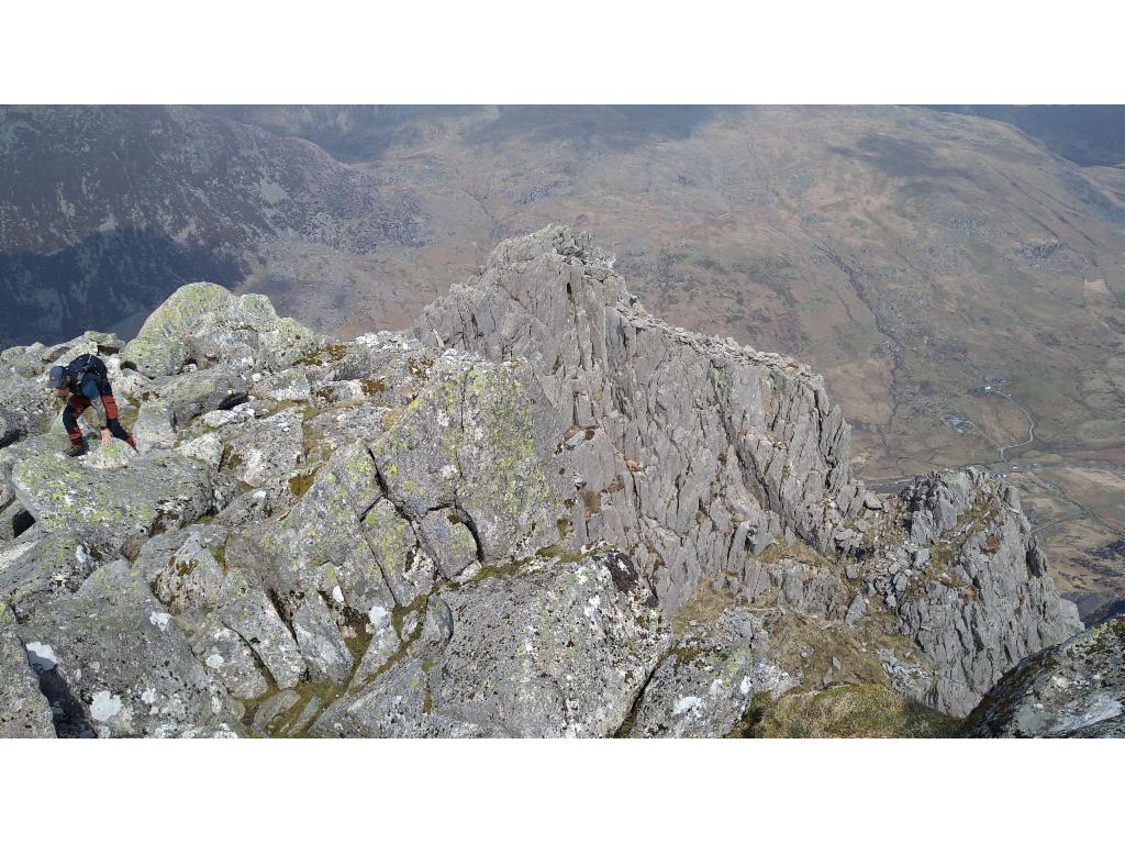 View from the main summit back to the north summit