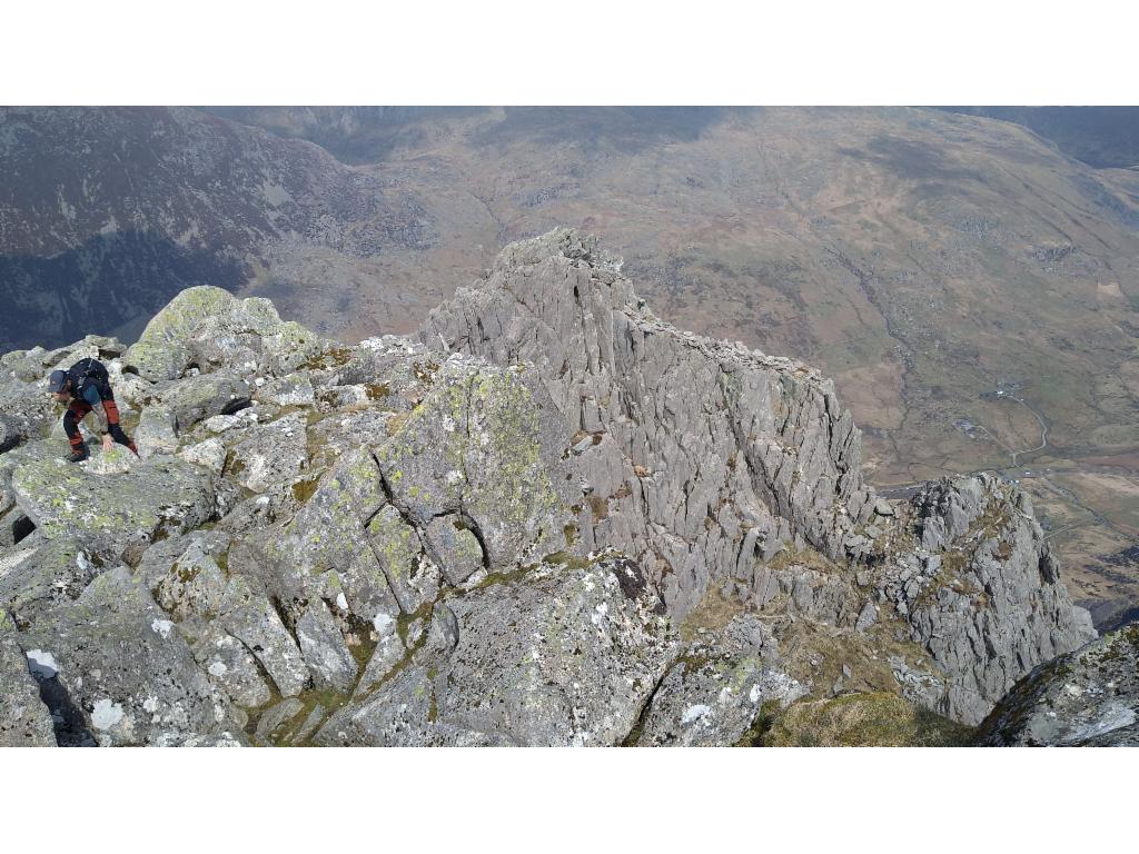 View from the main summit back to the north summit