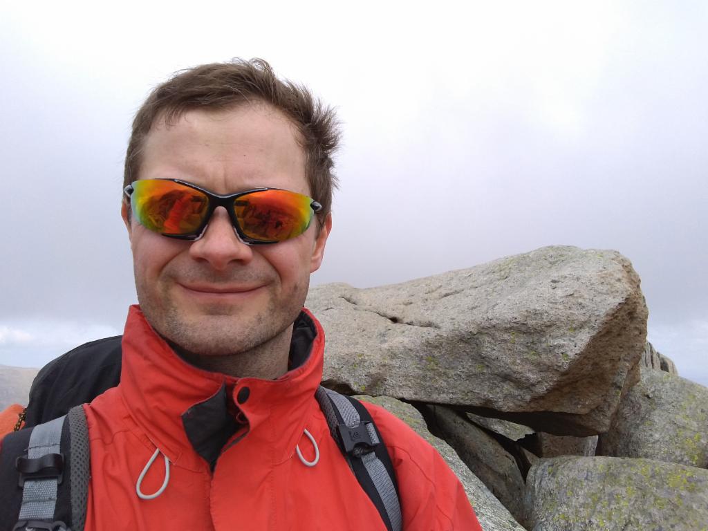 On the summit of Glyder Fach