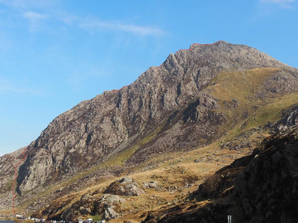 Path over the north ridge of Tryfan