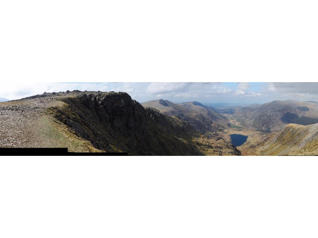 Panorama of Glyder Fawr and the Ogwen Valley