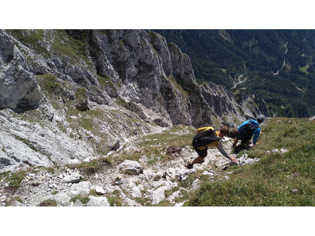 Abstieg im oberen Teil der Südschlucht