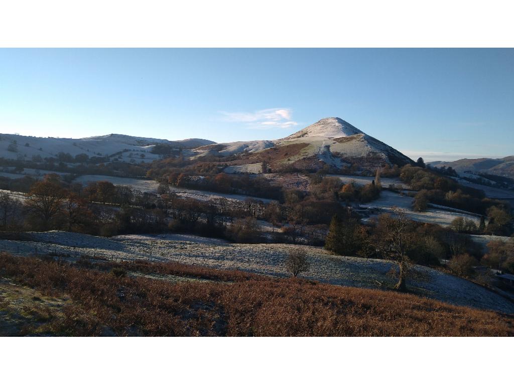 Caer Caradoc from the descent to Comley