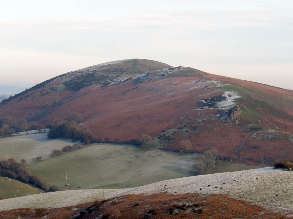 View back from Ragleth Hill to Hope Bowdler Hill