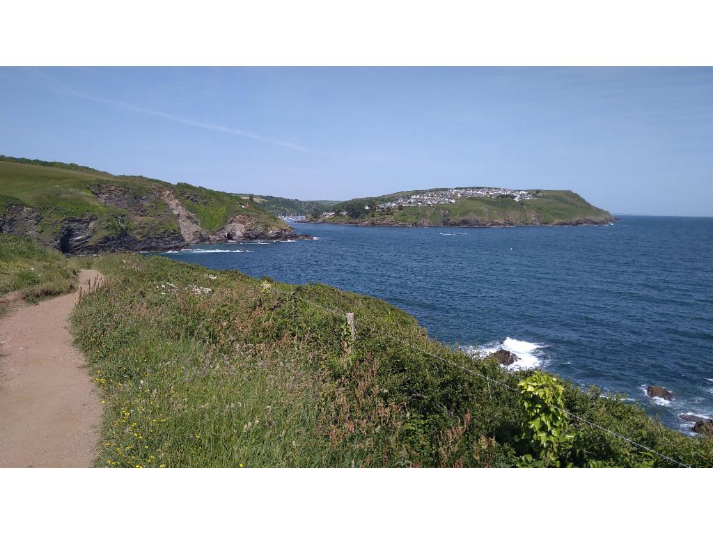 View back to Polruan and Fowey Mouth