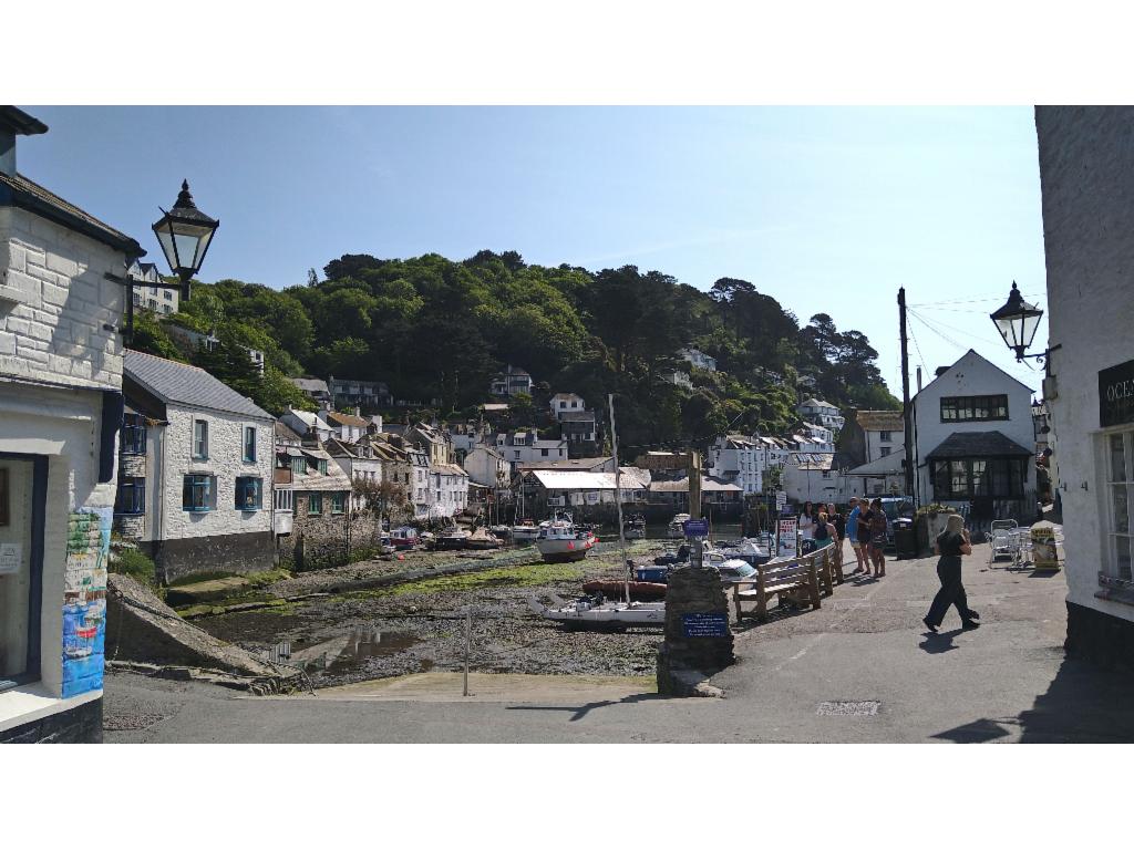 Polperro harbour at low tide