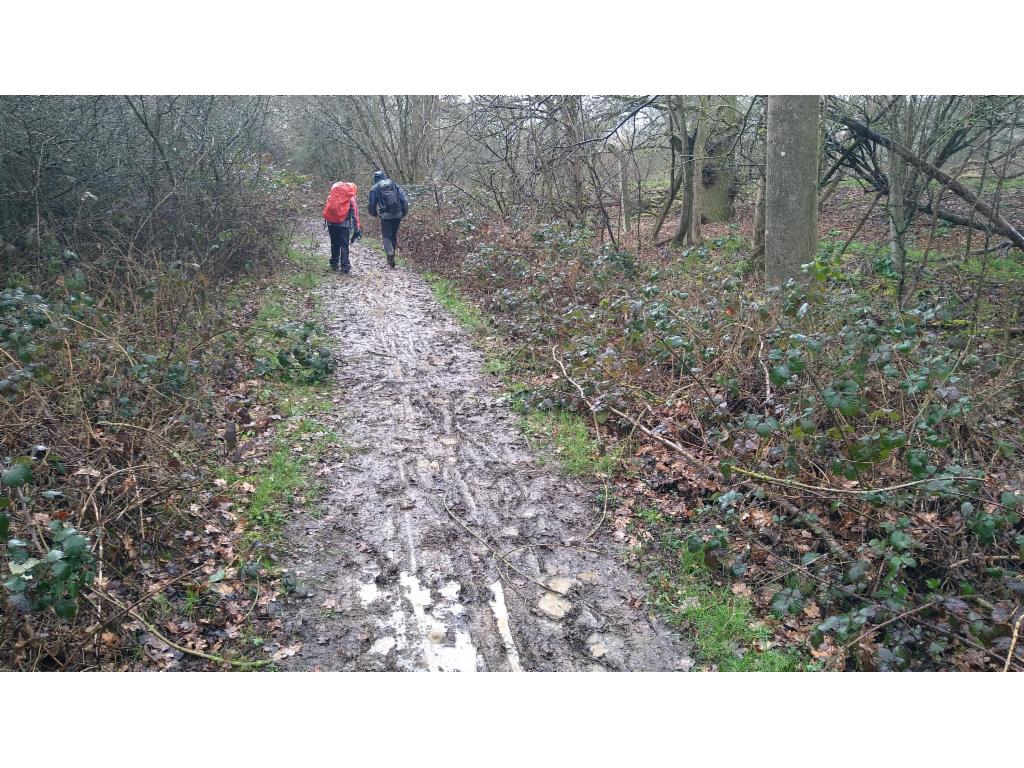 Muddy path from Nuneham Courtenay to Culham Science Centre