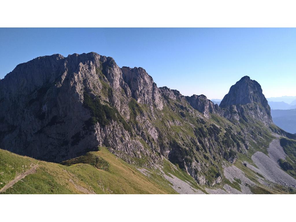 Schallwand und Gr. Traunstein vom Aufstieg zur Tagweide