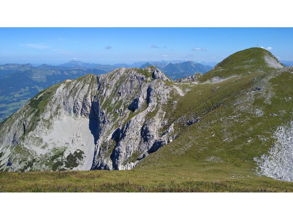 Blick zurück zum Gipfel