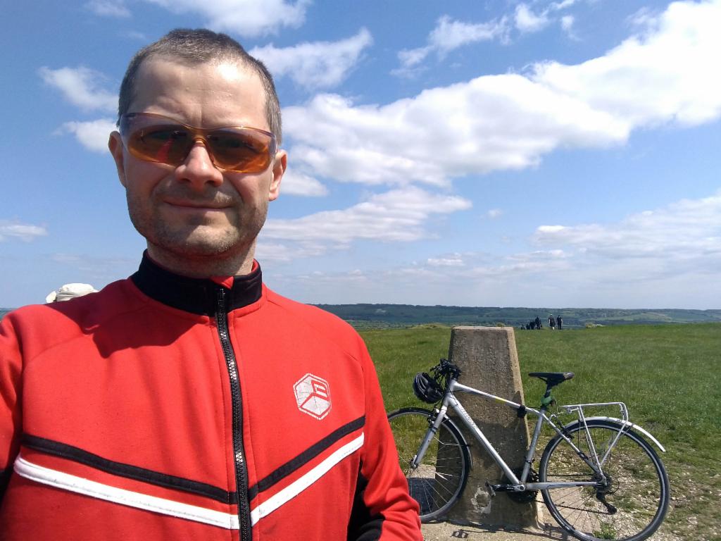 On the summit of Ivinghoe Beacon