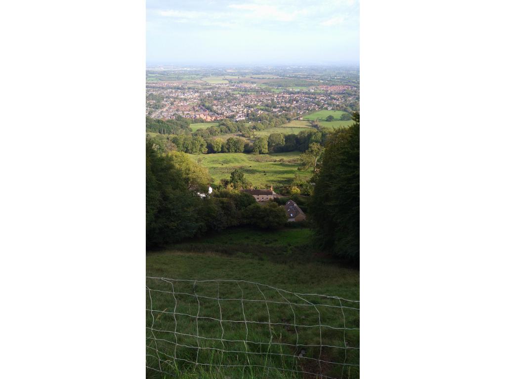 Famous cheese rolling slope on Cooper's Hill