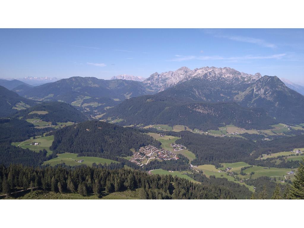 Hohe Tauern, Hochkönig und Tennengebirge vom Austriaweg