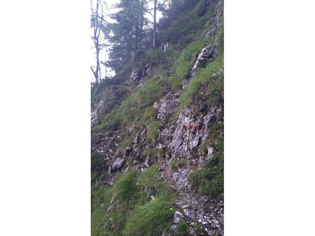 Ausstieg aus der Steilrinne unterhalb der Tiefen Scharte