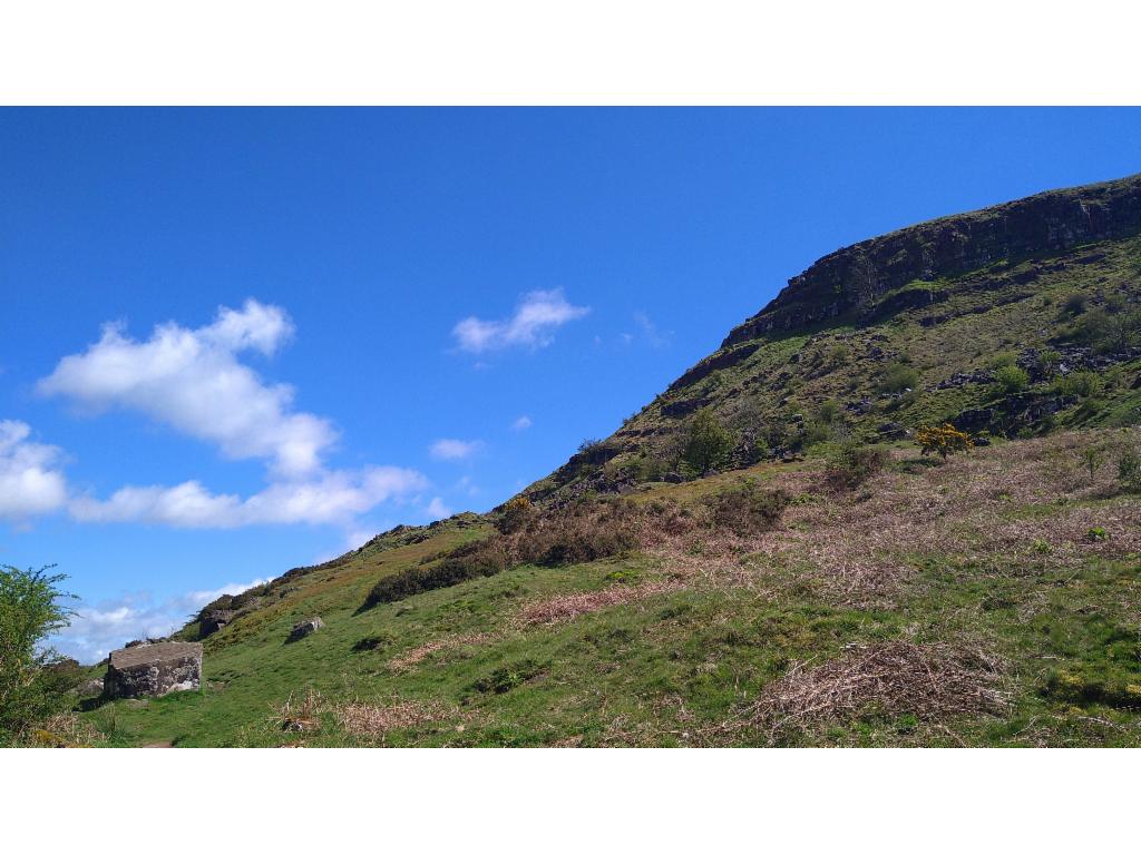 Approaching the rocky west face