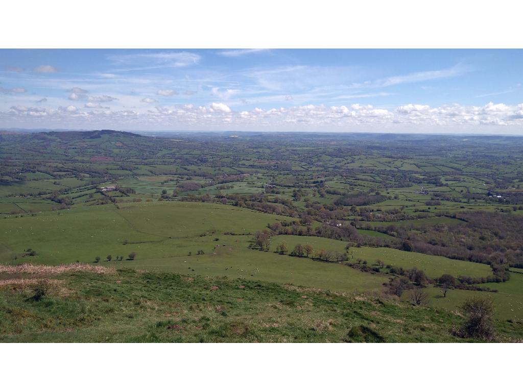 View towards the northeast: Graig Syfyrddin on the left